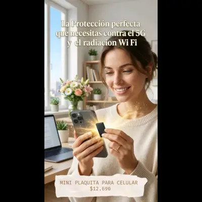 Plaquita para Celular de Shungita contra 5G y WiFi - miniatura 1