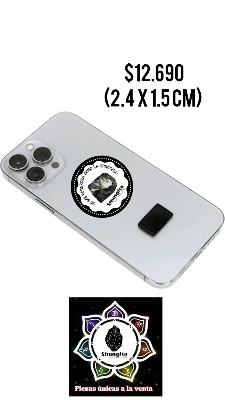 Plaquita para Celular de Shungita contra 5G y WiFi - 2