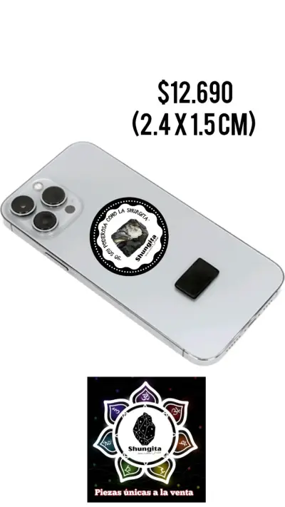 Plaquita para Celular de Shungita contra 5G y WiFi - miniatura 2
