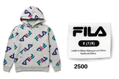 Polerón con capucha Fila gris estampado - miniatura 1