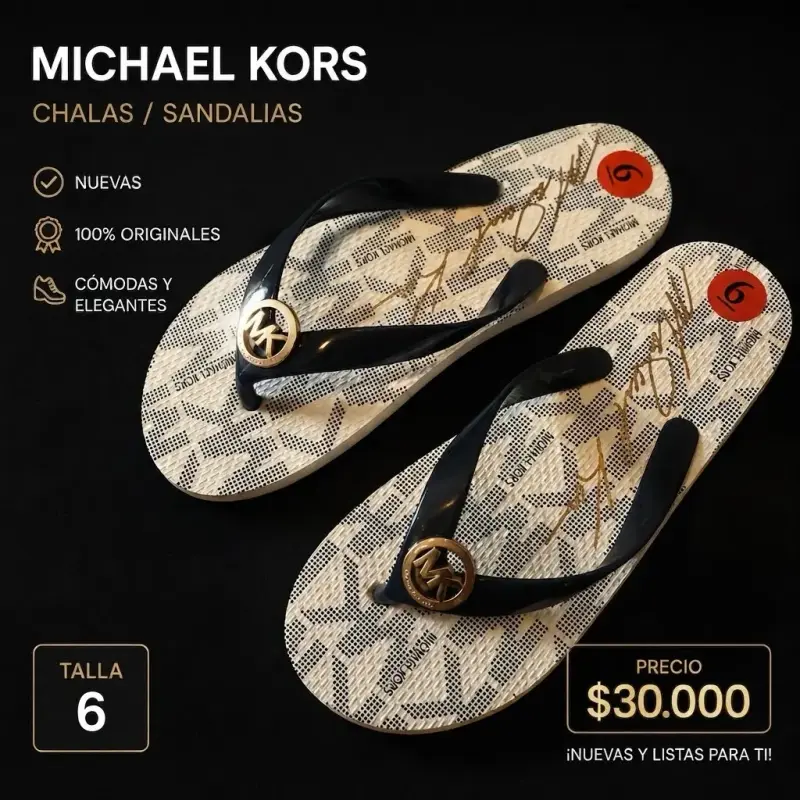 Chalas Michael Kors originales talla 6