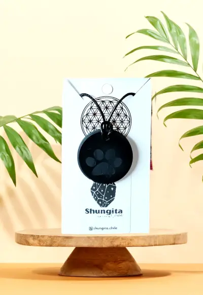 Colgante de Shungita "Patita" para Protección 5G - miniatura 2