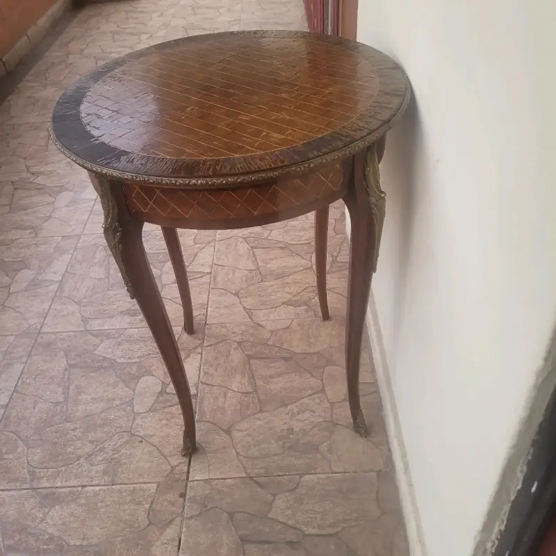 Mesa auxiliar de madera estilo vintage - 2