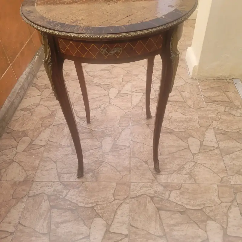 Mesa auxiliar de madera estilo vintage - 3