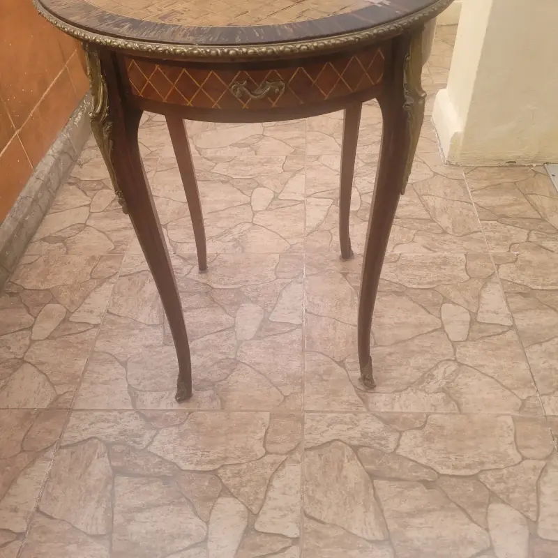 Mesa auxiliar de madera estilo vintage - 4