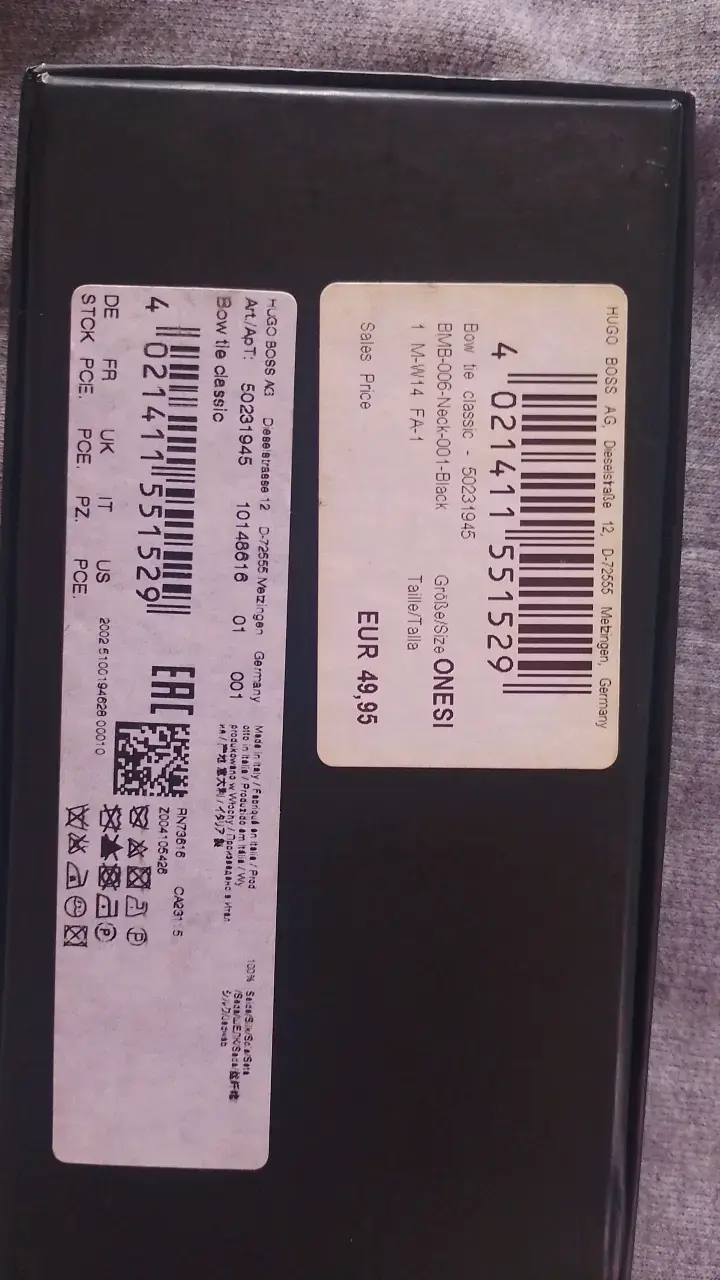 Corbata de moño negra Hugo Boss en caja - 4