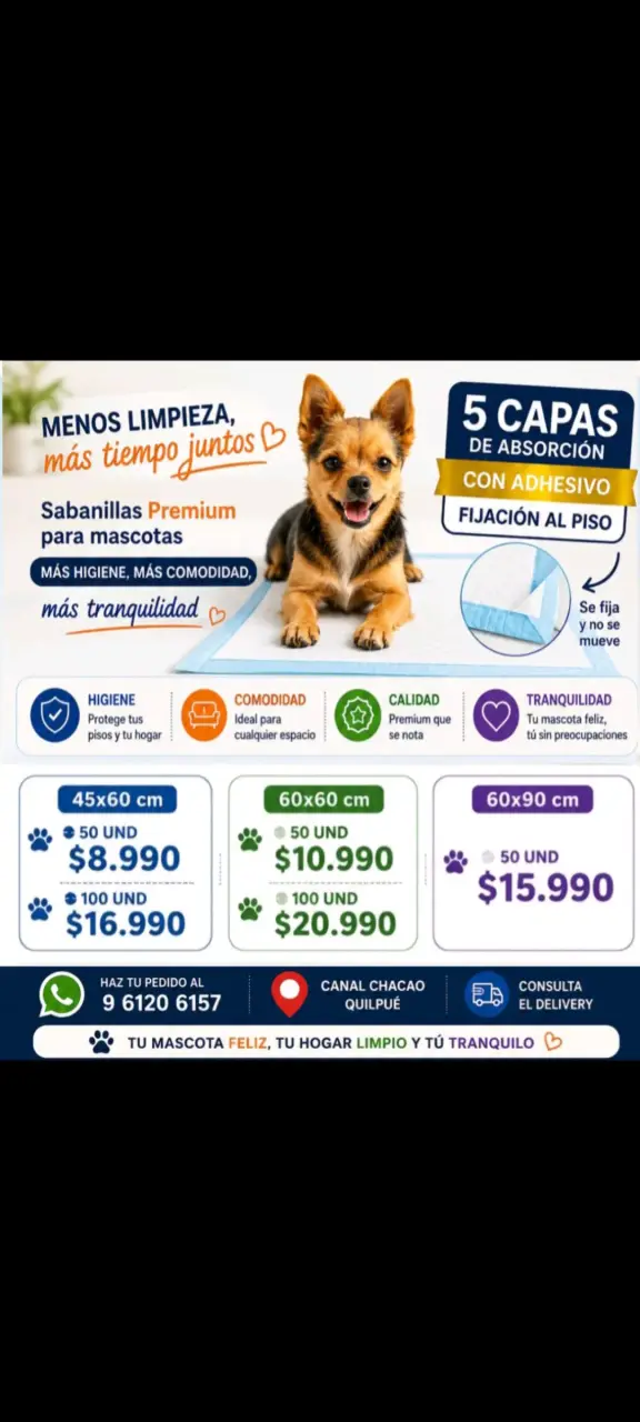 Pañales absorbentes para mascotas
