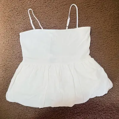 Blusa blanca sin mangas Sybilla talla S - miniatura 1