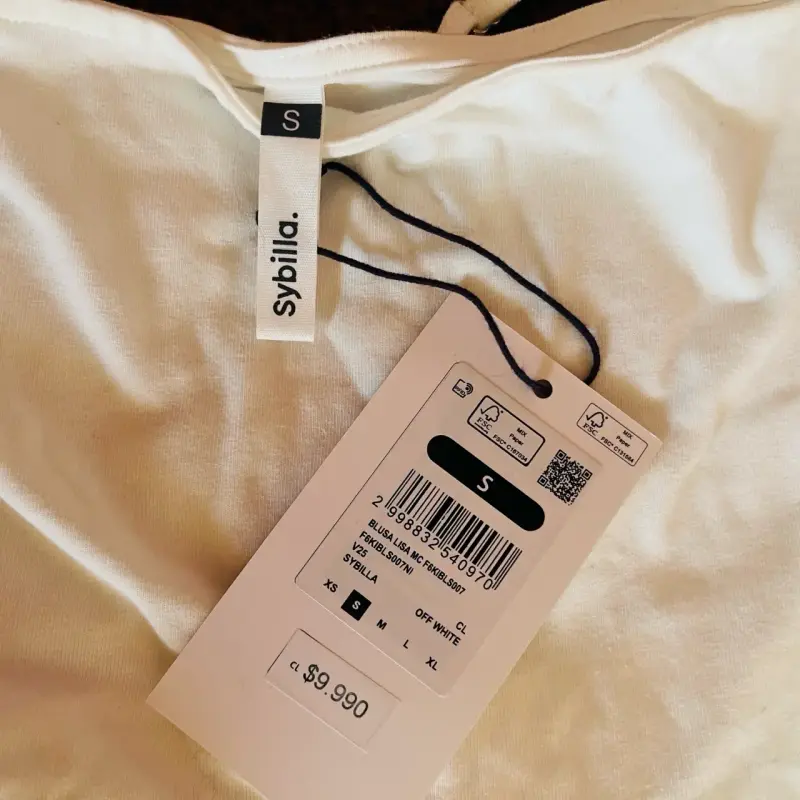 Blusa blanca sin mangas Sybilla talla S - 2