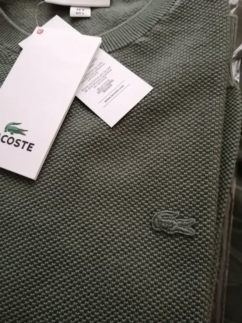Suéter verde caqui, Lacoste , Hombre, L, Nuevo!! - 1