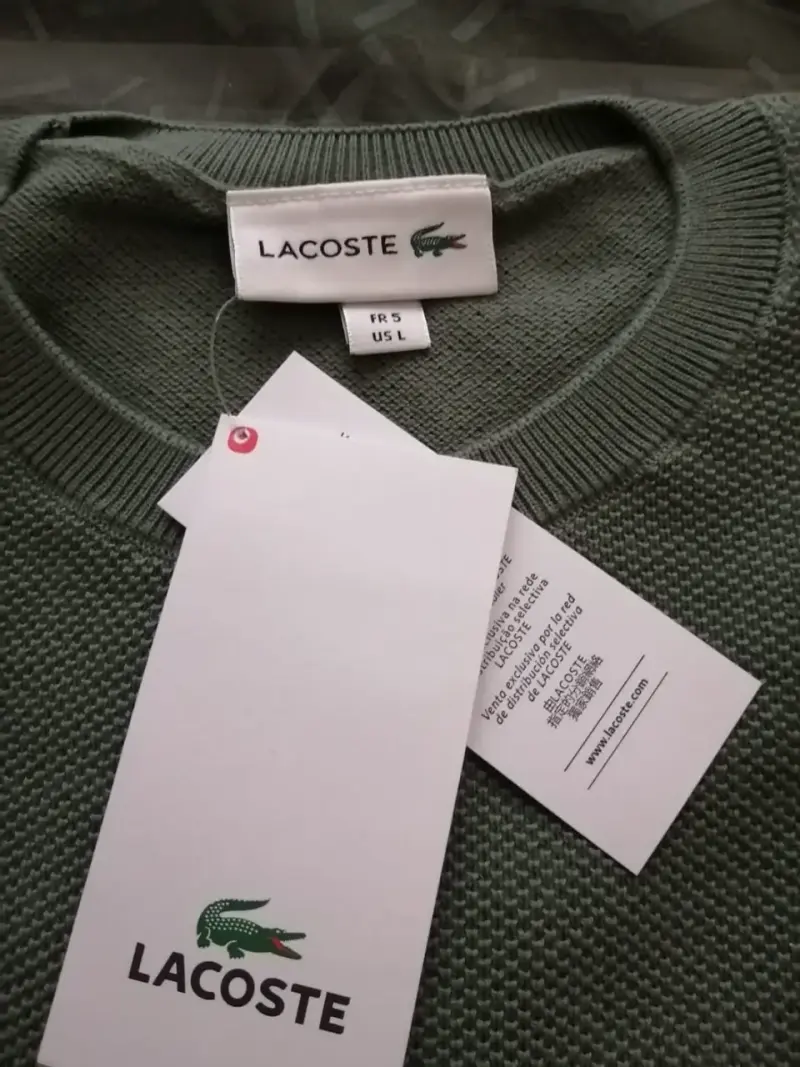 Suéter verde caqui, Lacoste , Hombre, L, Nuevo!! - 2