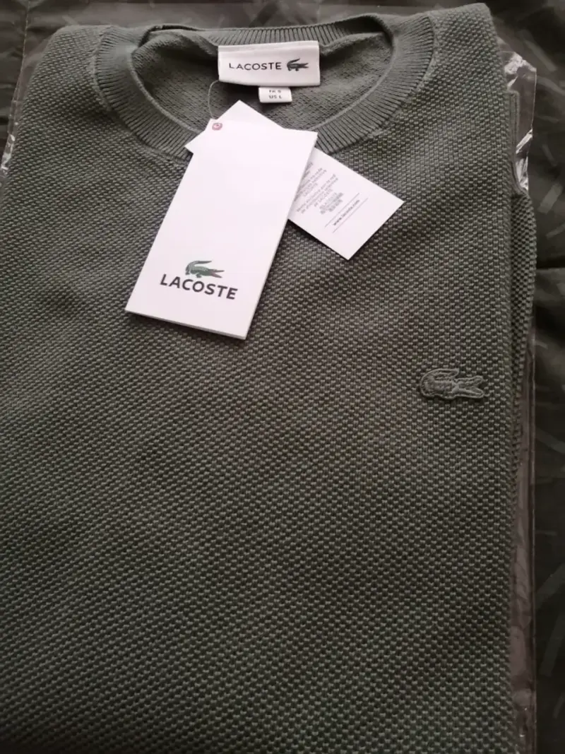 Suéter verde caqui, Lacoste , Hombre, L, Nuevo!! - 4