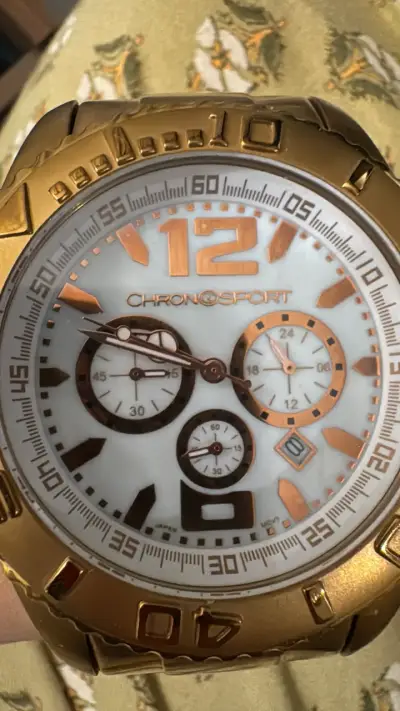 Reloj dorado Chronosport Original - miniatura 3