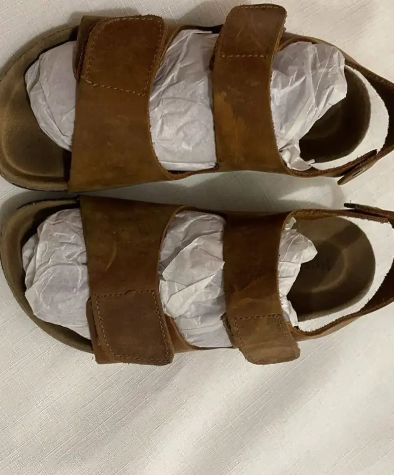 Sandalias de cuero marrón Hush Puppies - 4