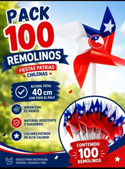 Pack de 100 remolinos fiestas patrias - miniatura 1
