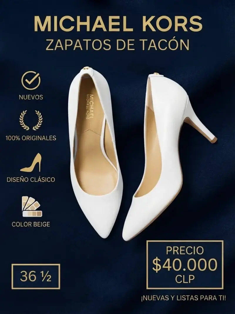 Zapatos de tacón Michael Kors beige nuevos