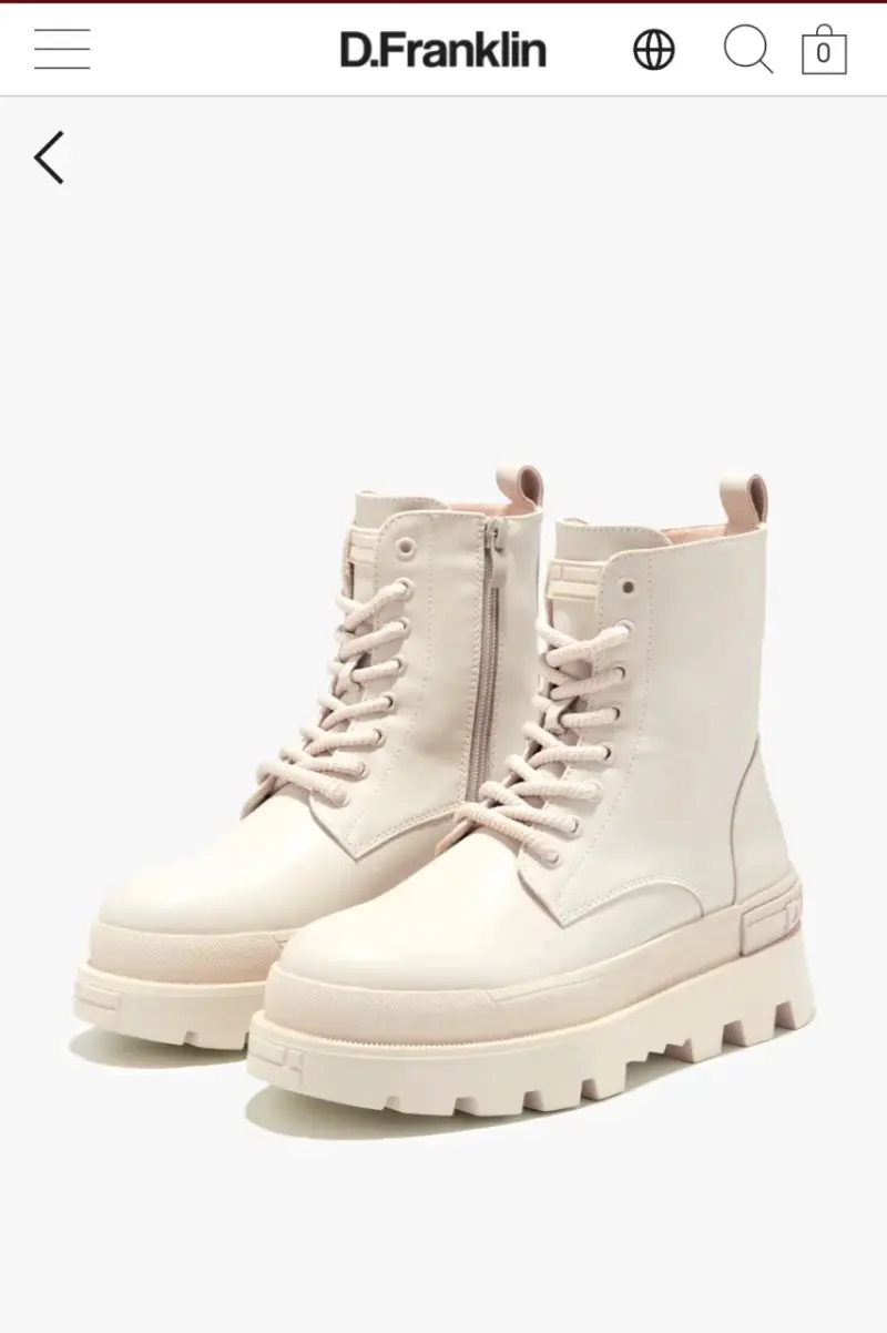 Botas beige D.Franklin con plataforma - 3