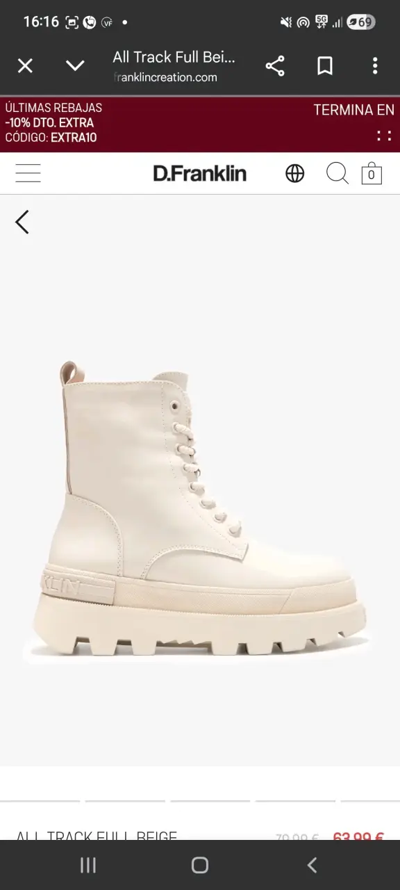 Botas beige D.Franklin con plataforma - 4