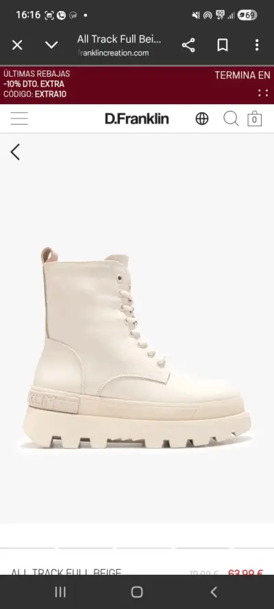 Botas beige D.Franklin con plataforma - miniatura 4