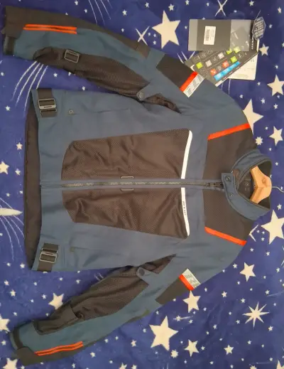 Chaqueta de moto Rev'it Tornado 3 azul - miniatura 1