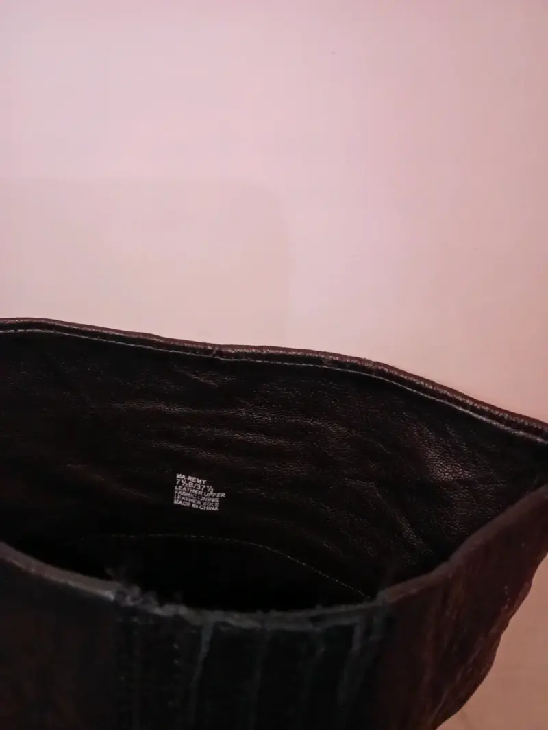 Botas de cuero negras con tacón alto - 3