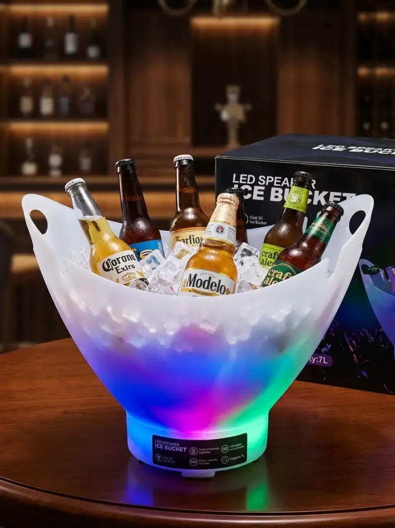 Cubeta de Hielo LED con Altavoz Integrado - 1