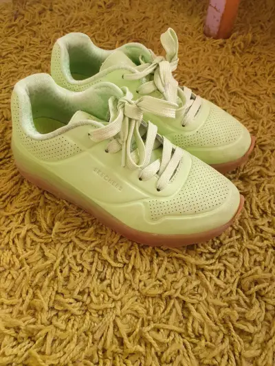 Zapatillas deportivas verdes Skechers para mujer - miniatura 1