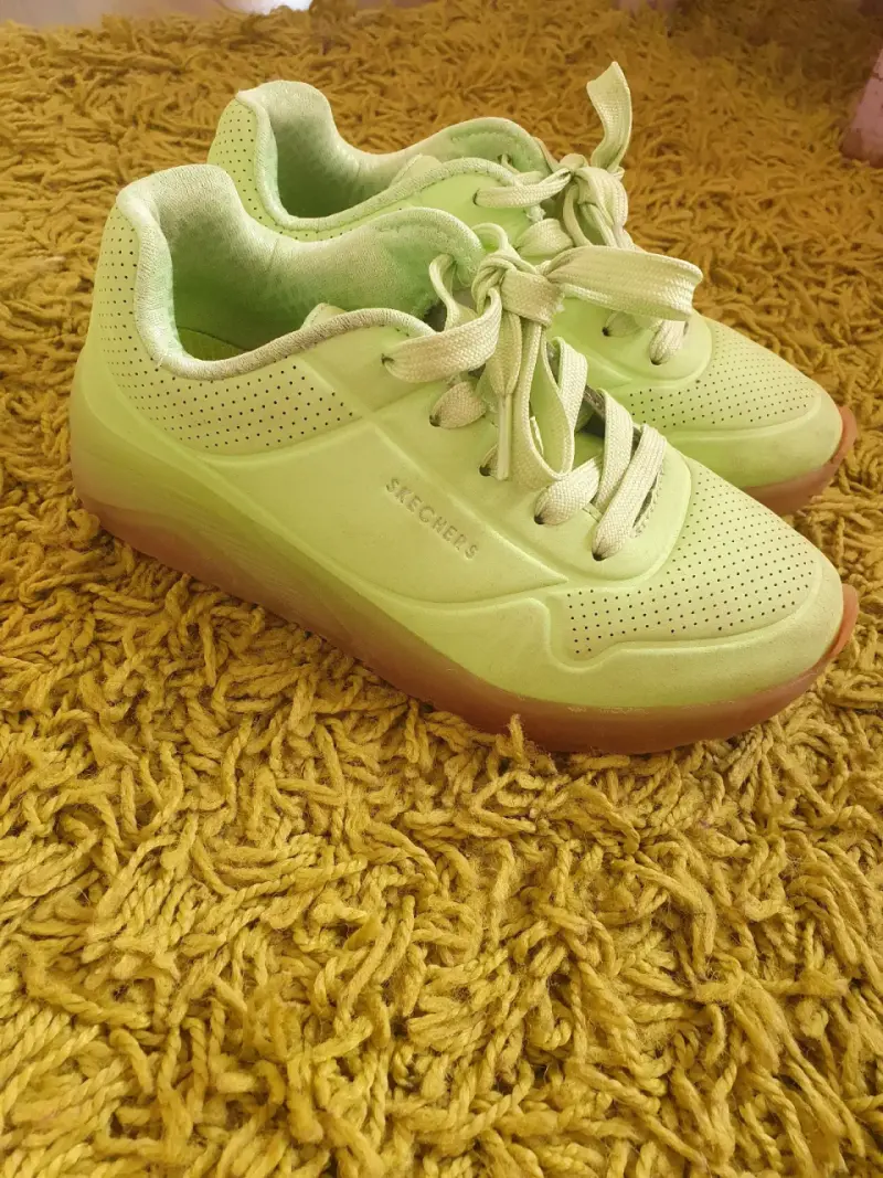 Zapatillas deportivas verdes Skechers para mujer - 3