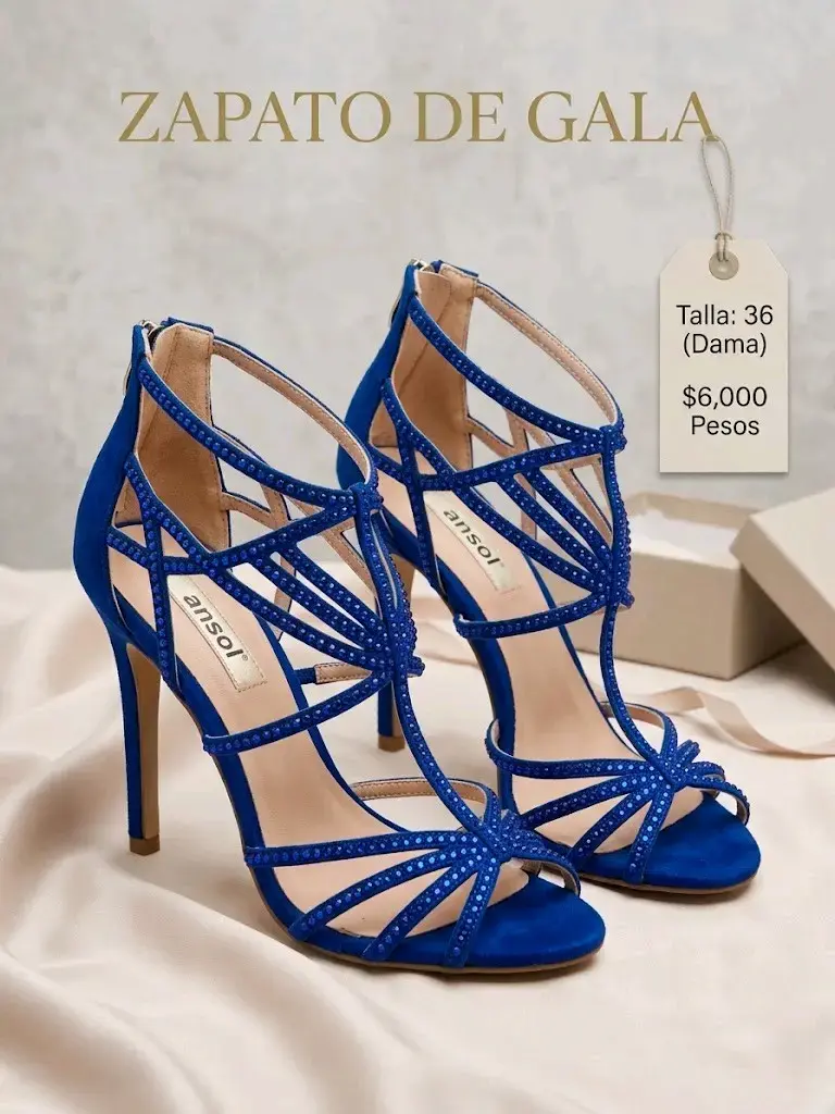 Zapatos de gala azules talla 36