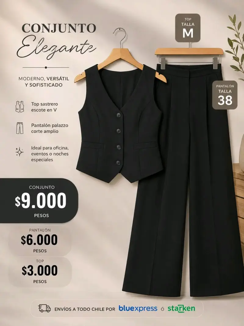 Conjunto elegante de mujer talla M