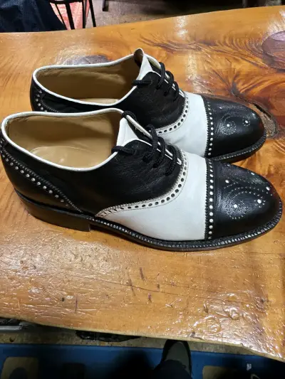 Zapatos de vestir bicolor en cuero Unisex - miniatura 1