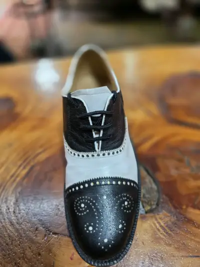 Zapatos de vestir bicolor en cuero Unisex - miniatura 3