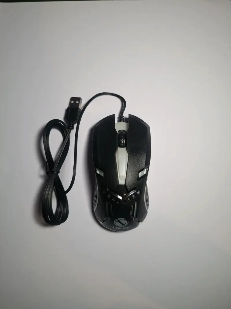 Mouse gamer con cable USB y luces LED - 1