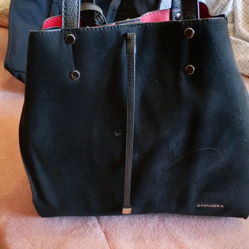 Bolso negro de mano Amphora elegante - 2
