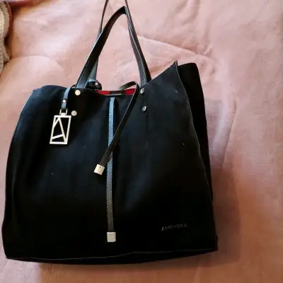 Bolso negro de mano Amphora elegante - miniatura 3