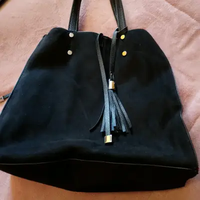 Bolso negro de mano Amphora elegante - miniatura 4