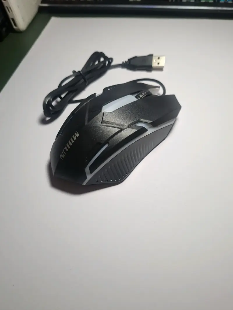 Mouse gamer con luces LED USB - 2