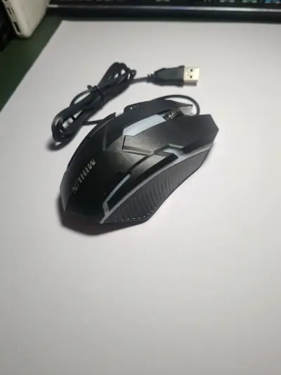 Mouse gamer con luces LED USB - miniatura 2
