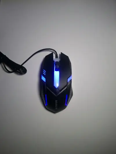 Mouse gamer con luces LED USB - miniatura 3