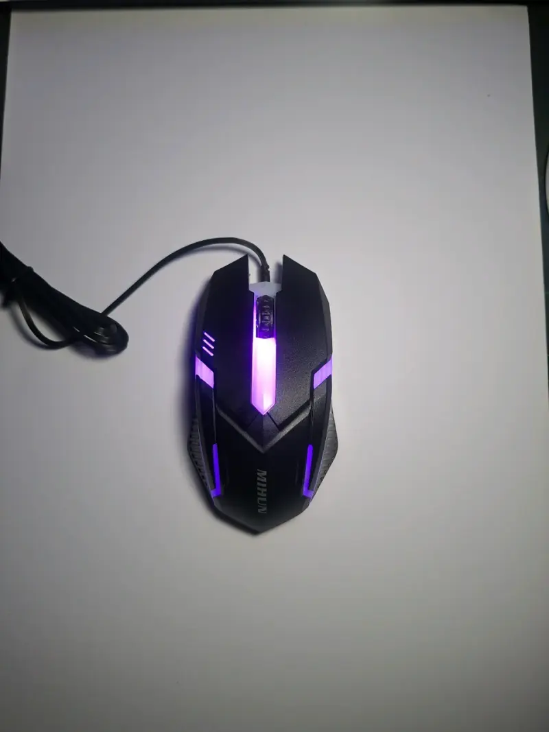 Mouse gamer con luces LED USB - 4