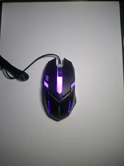 Mouse gamer con luces LED USB - miniatura 4