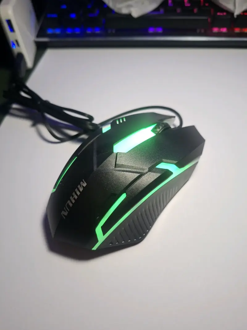 Mouse gamer con luces LED USB - 5