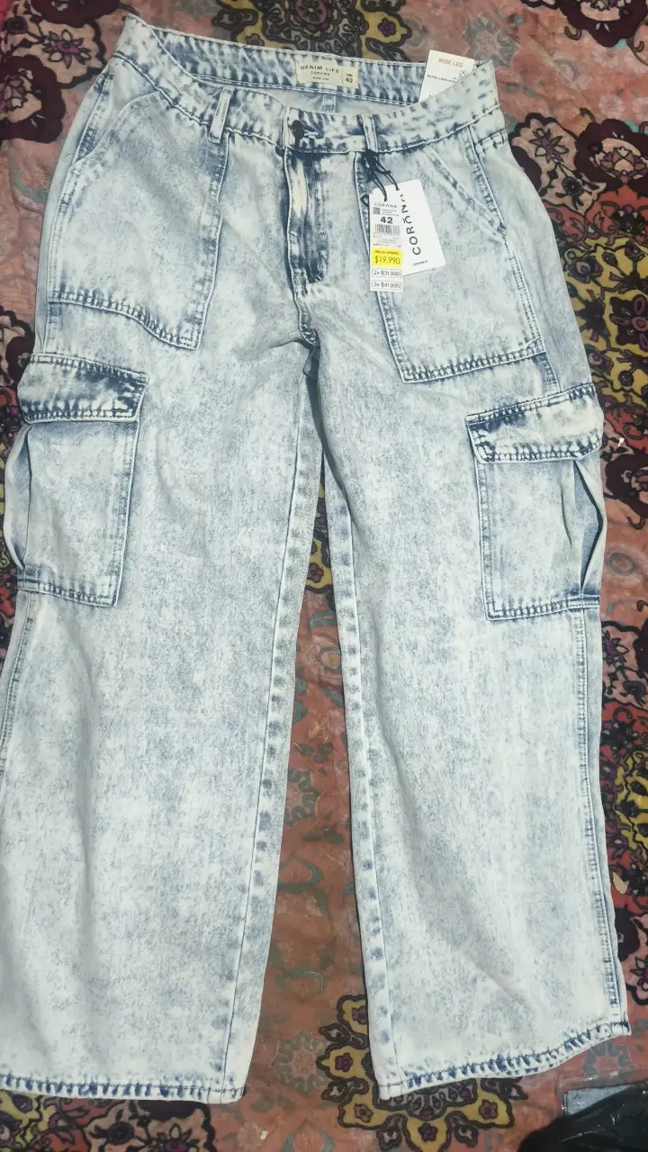 Jeans cargo anchos Denim Life talla 42 - 1