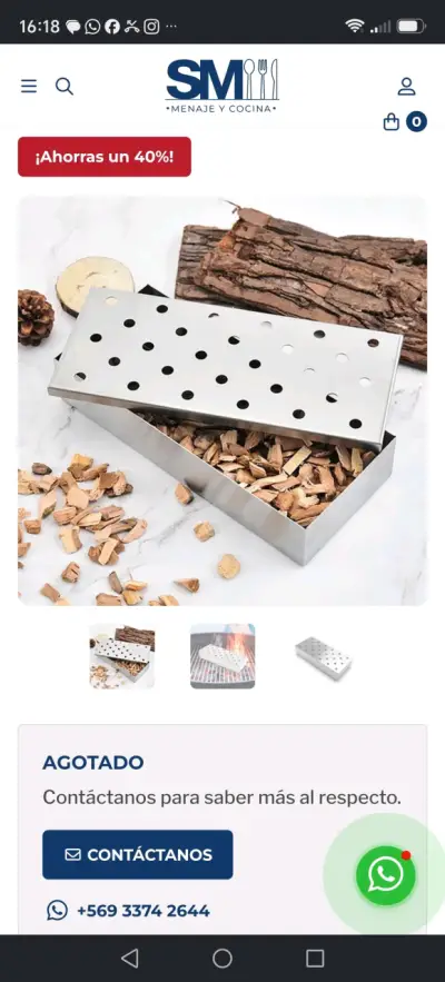 Caja Ahumadora de Acero Inoxidable para Parrilla - miniatura 3