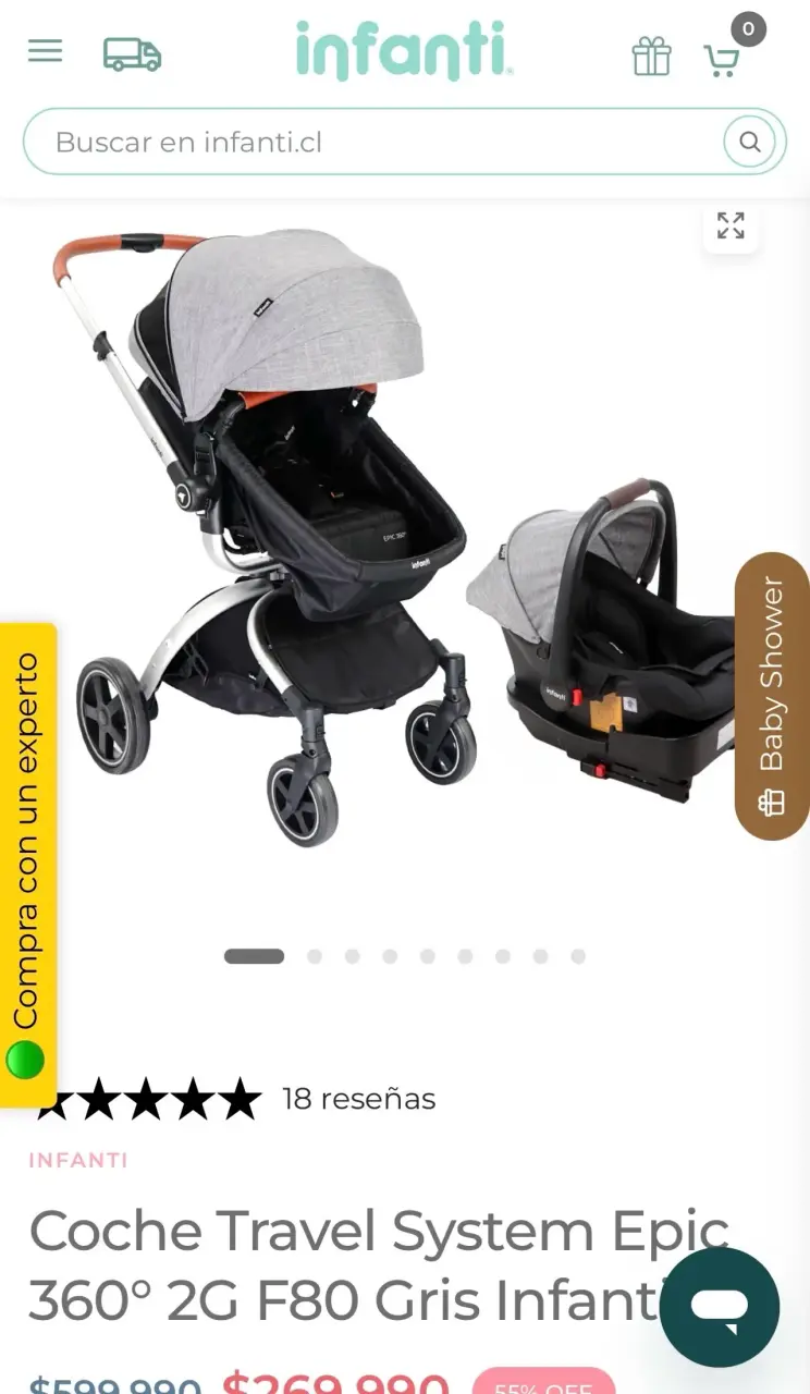 Coche Travel System Epic 360° Gris Infanti - 1