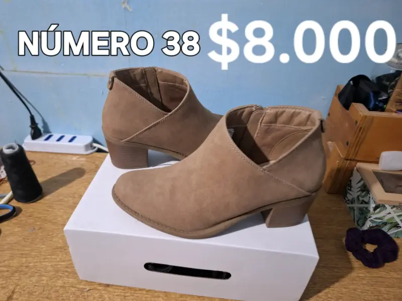 Botines de mujer color beige talla 38