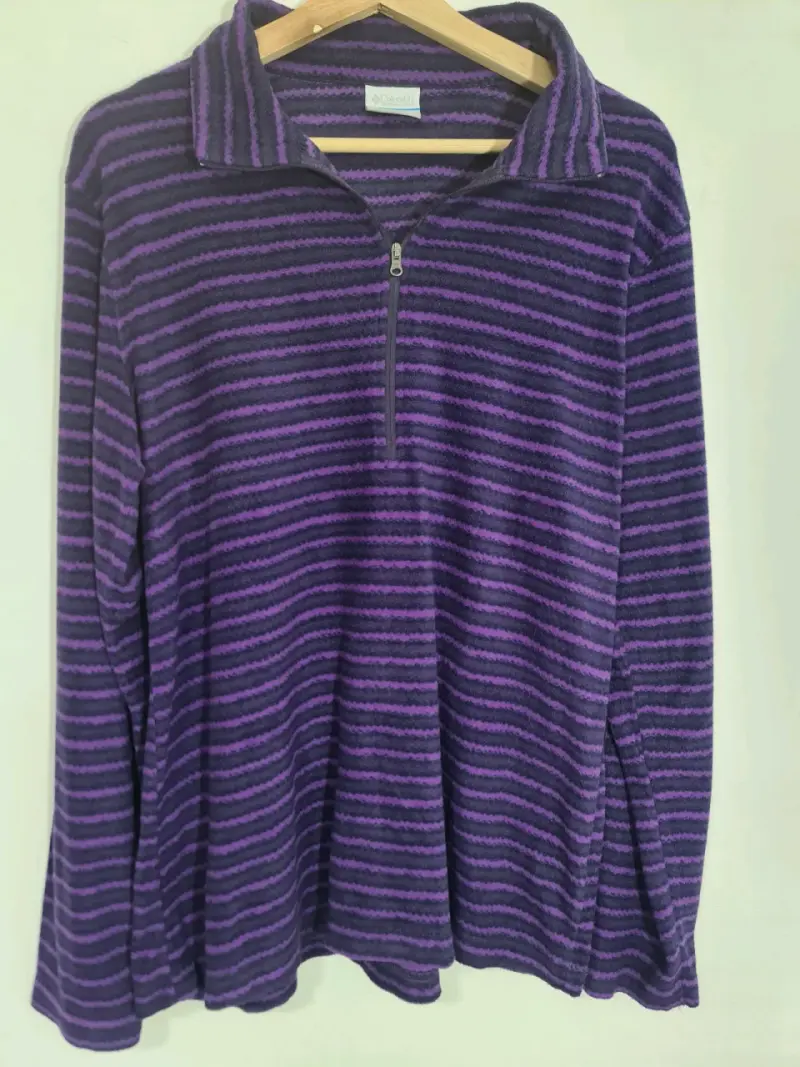 Suéter de lana a rayas morado Columbia - 1
