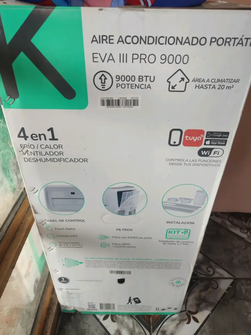 Aire acondicionado portátil Kendal EVA III Pro 9000 BTU - 1