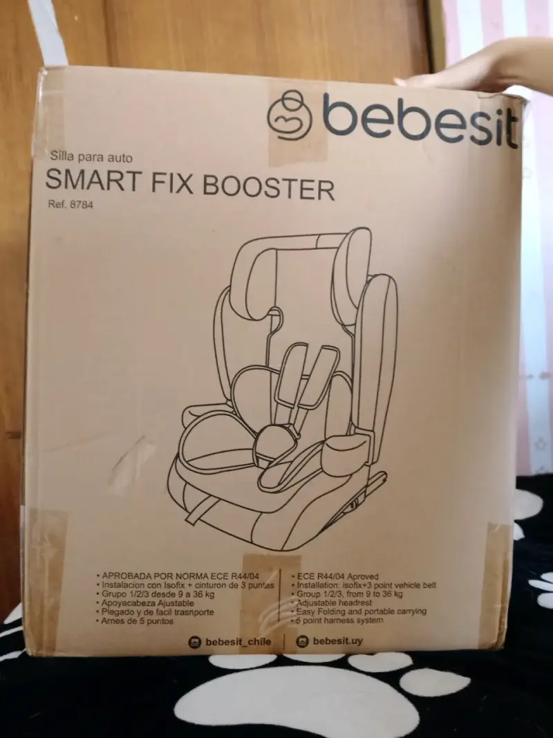 Silla para auto Bebesit Smart Fix Booster negra - 1