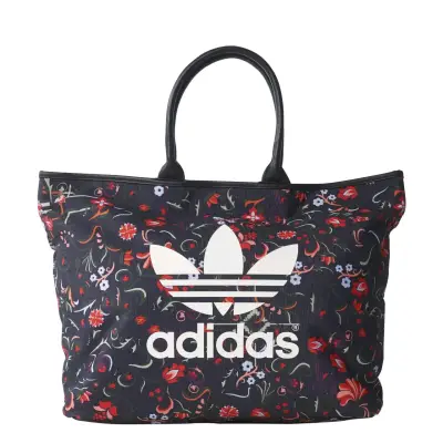 Bolso tote floral Adidas negro - miniatura 1